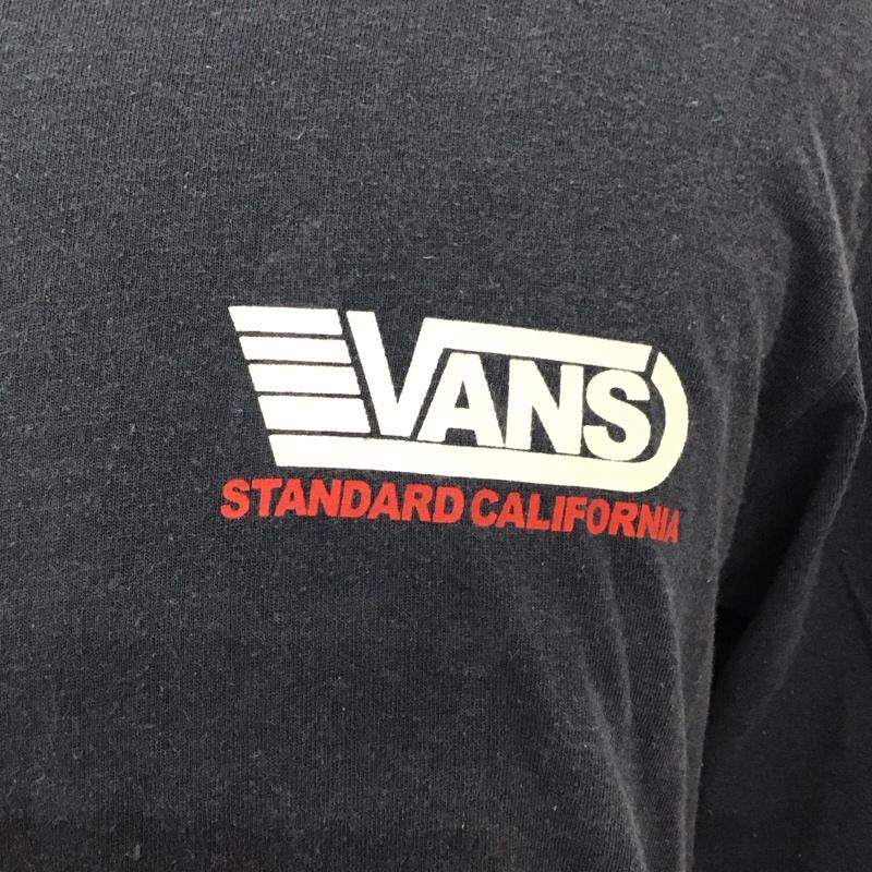 バンズ VANS カットソー 長袖 長袖カットソー クルーネックカットソー ロングスリーブカットソー プリントTシャツ s.d M ロゴ、文字 紺 / ネイビー /  メンズ USED 古着 中古 10119539