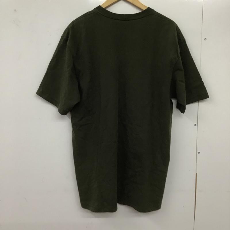 カーハート Carhartt Tシャツ 半袖 半袖カットソー プリントTシャツ クルーネックカットソー L 無地 カーキ / カーキ /  メンズ USED 古着 中古 10128662