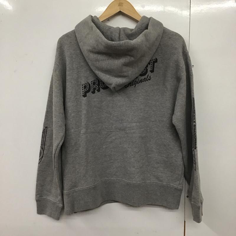 プロスペクト PROSPECT パーカー 長袖 長袖パーカー フード付きパーカー プリントスウェット トレーナー M ロゴ、文字 灰 / グレー /  メンズ USED 古着 中古 10124485