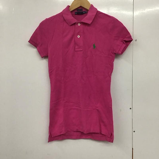 ラルフローレン RALPHLAUREN ポロシャツ 半袖 XS 無地 桃 / ピンク /  レディース USED 古着 中古 10141568