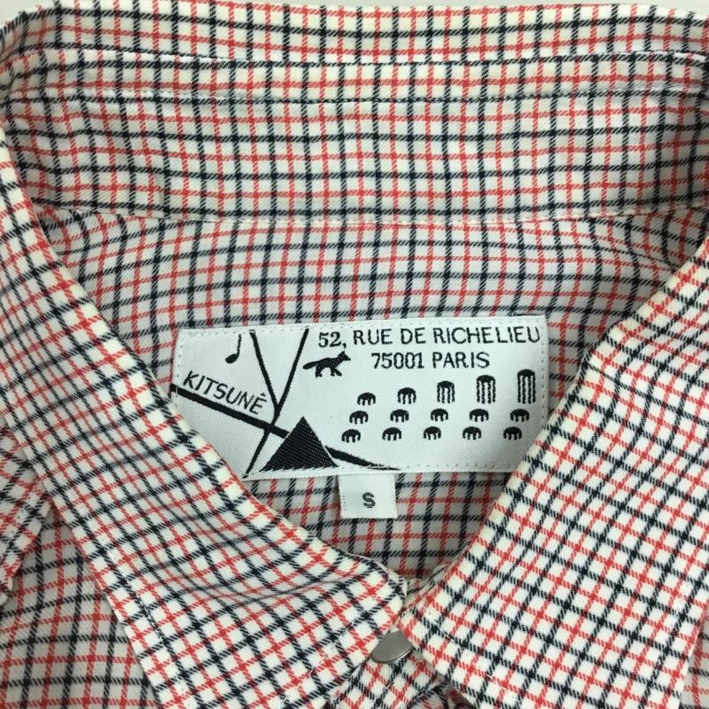 メゾンキツネ MAISON KITSUNE シャツ、ブラウス 長袖 長袖シャツ カラーシャツ ポケットシャツ 長袖カットソー チェックシャツ S チェック マルチカラー / マルチカラー /  メンズ USED 古着 中古 10117577
