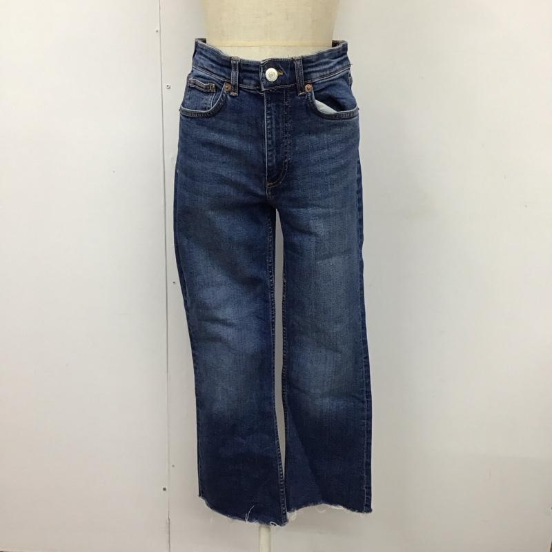 ザラ ZARA パンツ デニム、ジーンズ ストレッチ ジーパン カットオフ 無地 青 / ブルー /  レディース USED 古着 中古 10114590