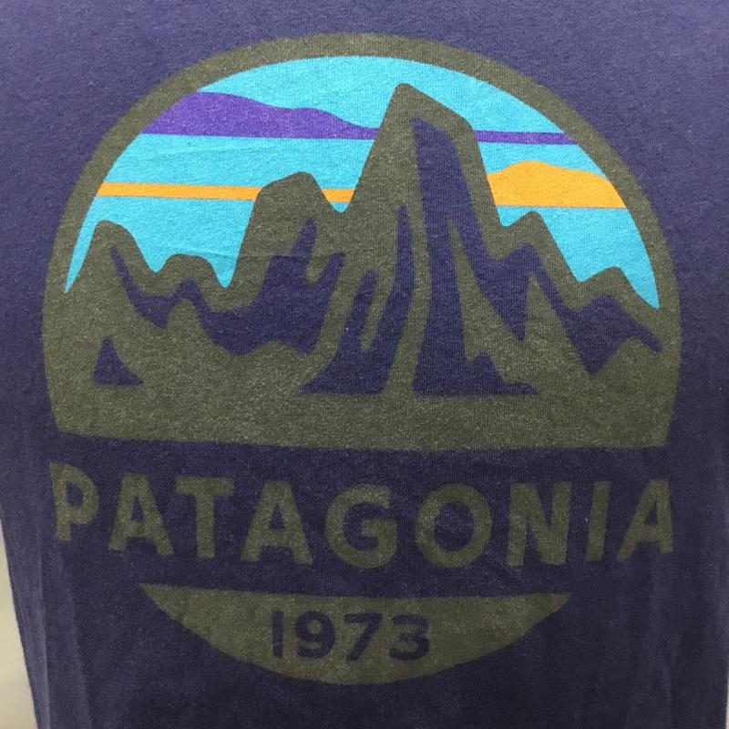 パタゴニア patagonia Tシャツ 半袖 38526SP20 オーガニックコットン XS ロゴ、文字 紺 / ネイビー /  メンズ USED 古着 中古 10117198
