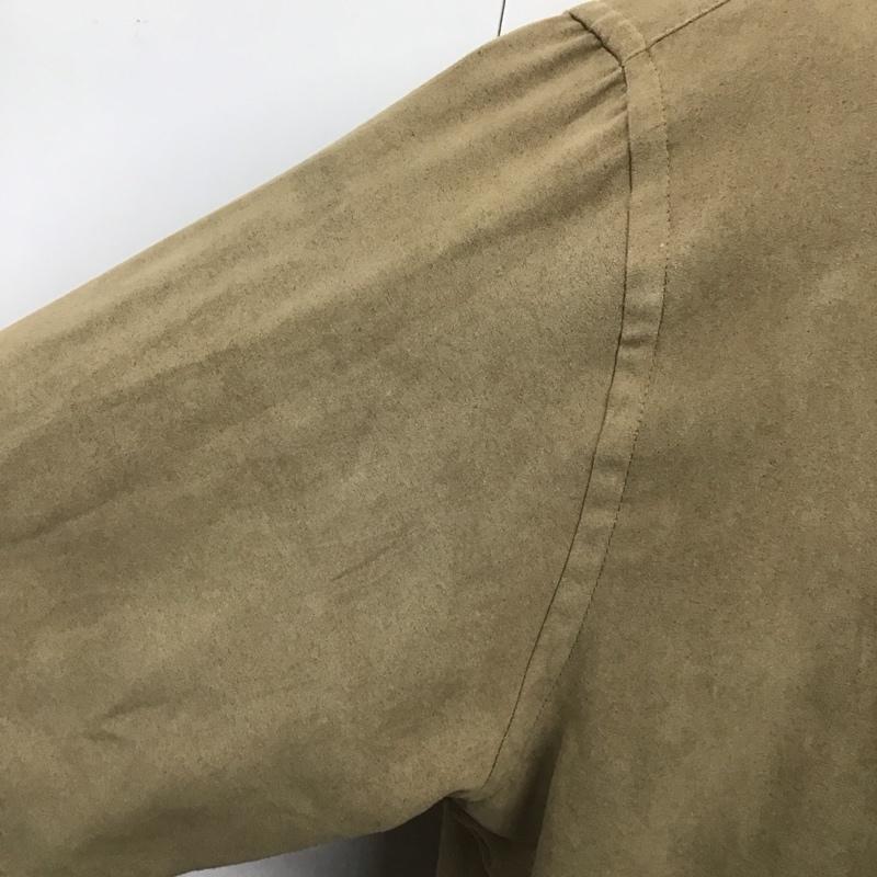 ウ゛ァンヒューゼン VANHEUSEN シャツ、ブラウス 長袖 L 無地 ベージュ / ベージュ /  メンズ USED 古着 中古 10108056