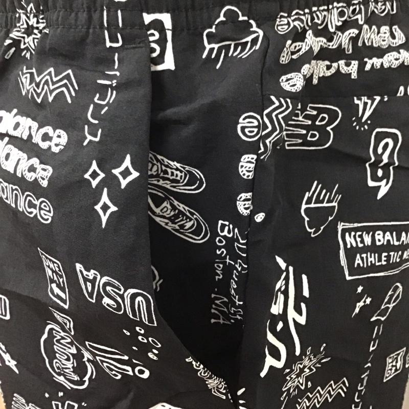 ニューバランス New Balance パンツ ショートパンツ L 総柄 X ロゴ、文字 黒 / ブラック /  メンズ USED 古着 中古 10108027