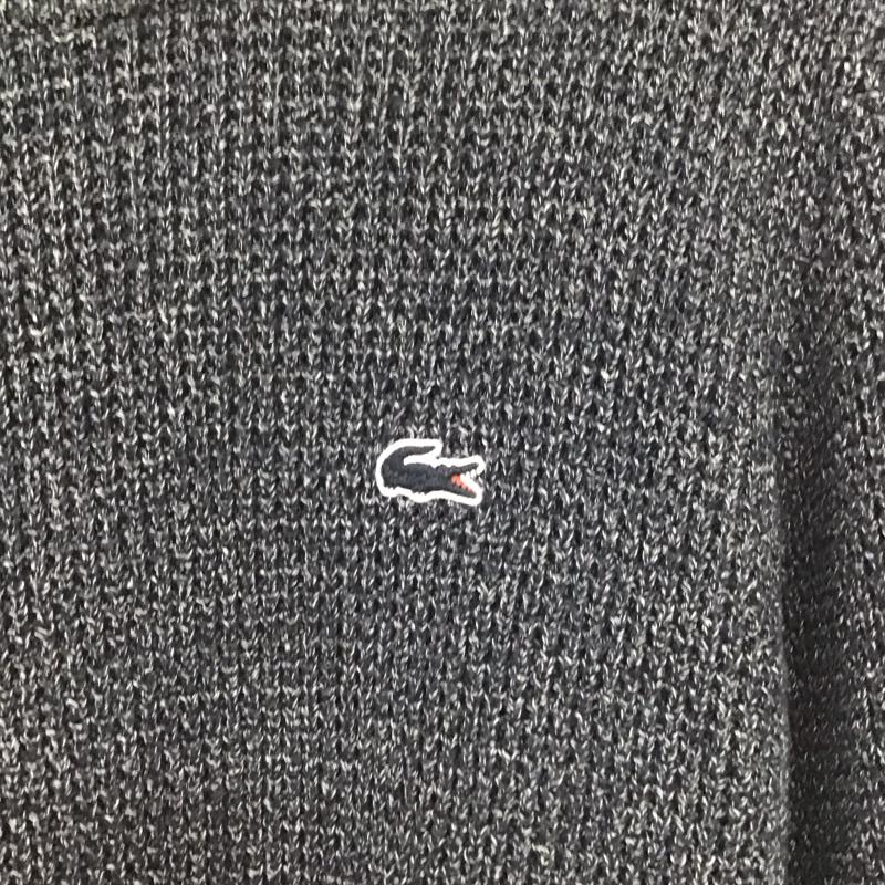 ラコステ LACOSTE ニット、セーター 長袖 長袖ニットカットソー クルーネック セーター 3 ロゴ、文字 紺 / ネイビー /  メンズ USED 古着 中古 10144577