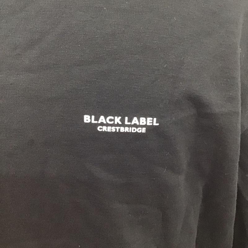 ブラックレーベルクレストブリッジ BLACK LABEL CRESTBRIDGE カットソー 長袖 長袖カットソー クルーネックカットソー ロングスリーブカットソー プリントTシャツ ロゴ、文字 黒 / ブラック /  メンズ USED 古着 中古 10123935