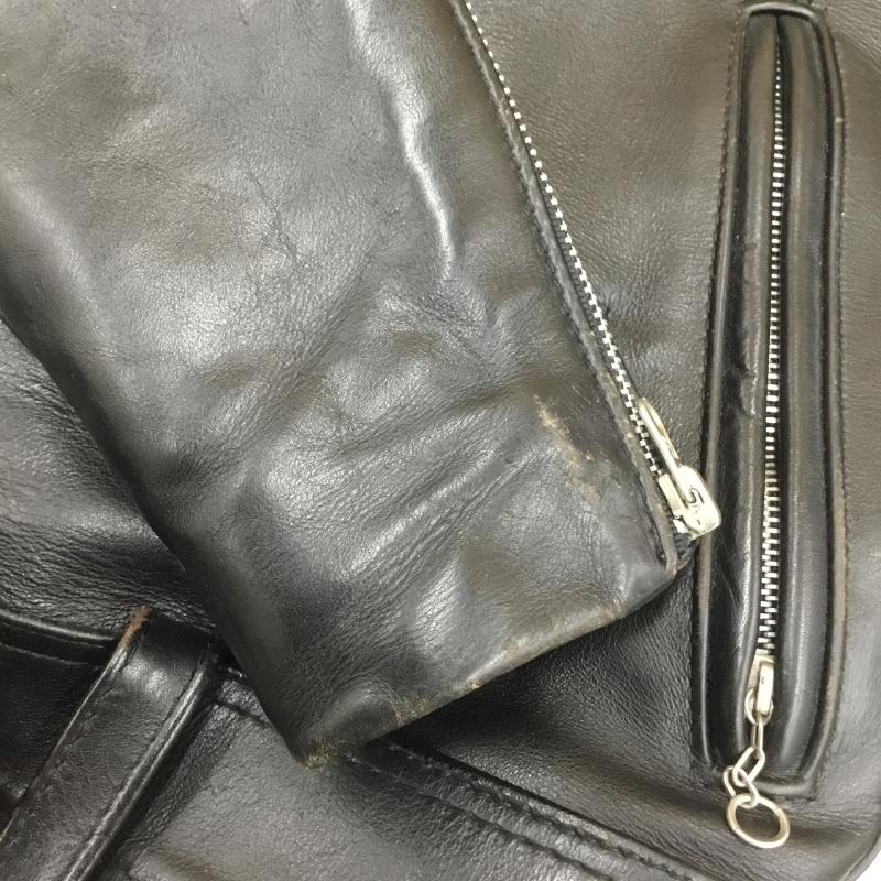 ヴァンソン VANSON ジャケット、上着 ライダース ダブル ライダース ジャケット USA製 34 黒 / ブラック /  メンズ USED 古着 中古 10105909