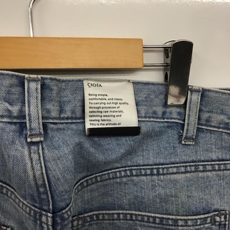 シオタ CIOTA パンツ デニム、ジーンズ nptm-11bg 33インチ 無地 水色 / ライトブルー /  メンズ USED 古着 中古 10144875