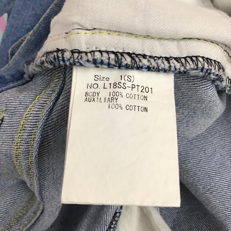 リルリリー lilLilly パンツ デニム、ジーンズ L18SS-PT201 ストレッチ S ダメージ加工 青 / ブルー /  レディース USED 古着 中古 10117243