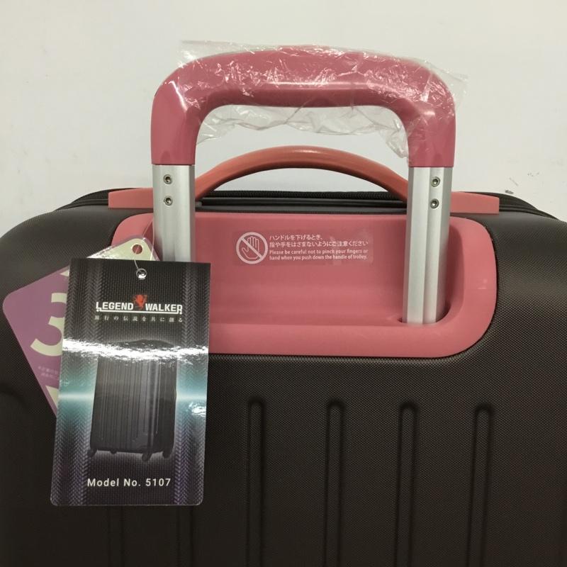 レジェンドウォーカー LEGEND WALKER スーツケース、トランク スーツケース、トランク 5107-55 拡張 TSAロック 無地 ダークブラウン / ダークブラウン / X 桃 / ピンク /  レディース USED 古着 中古 10147503