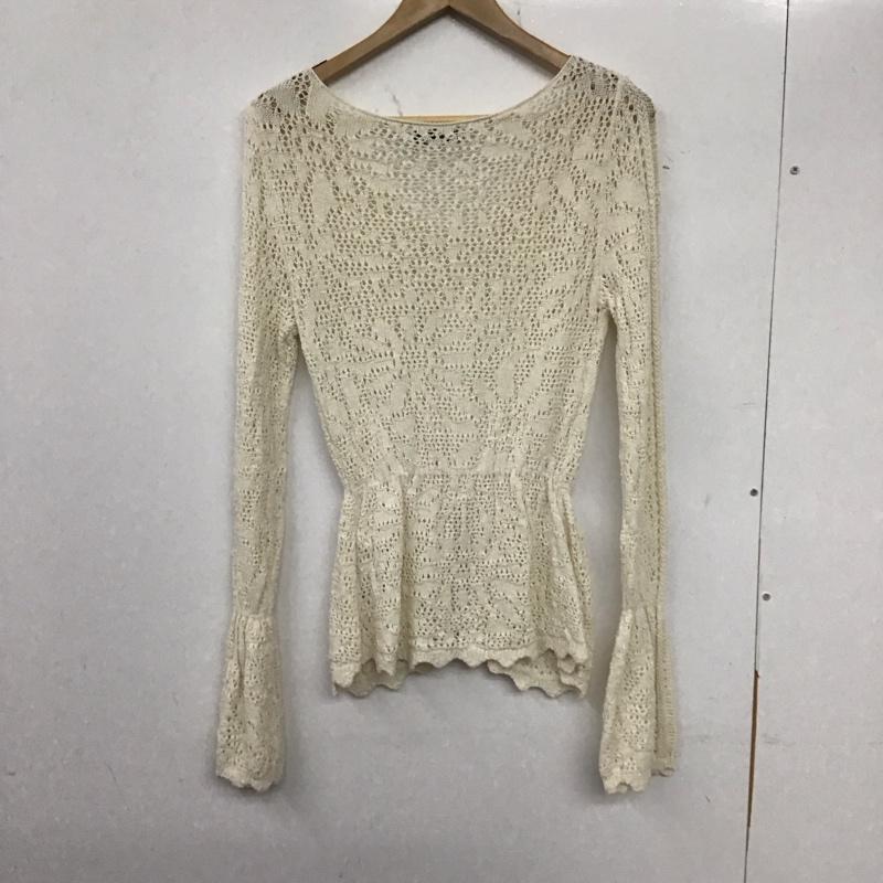 ザラ ZARA カーディガン 長袖 S 無地 白 / ホワイト /  レディース USED 古着 中古 10136899