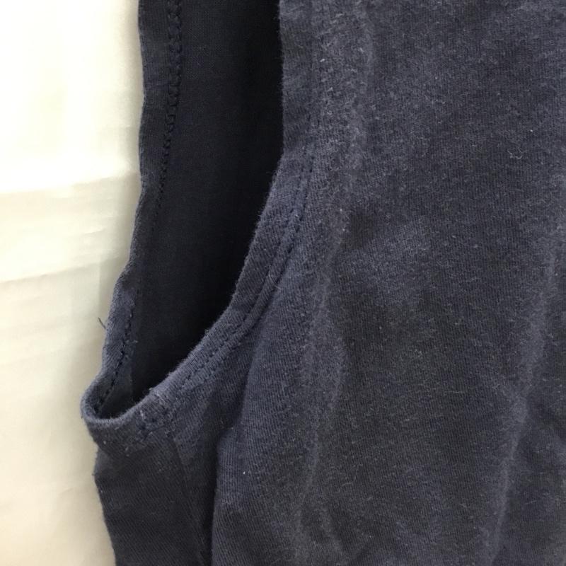 チャンピオン Champion タンクトップ タンクトップ T0222 ノースリーブ L ワンポイント 紺 / ネイビー /  メンズ USED 古着 中古 10117765