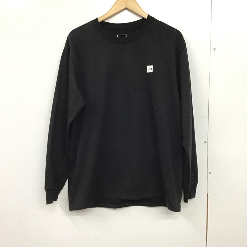 ザノースフェイス THE NORTH FACE カットソー 長袖 nt32254 長袖Tシャツ クルーネック L ロゴ、文字 黒 / ブラック /  メンズ USED 古着 中古 10150601