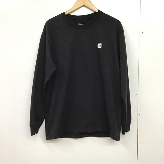 ザノースフェイス THE NORTH FACE カットソー 長袖 nt32254 長袖Tシャツ クルーネック L ロゴ、文字 黒 / ブラック /  メンズ USED 古着 中古 10150601