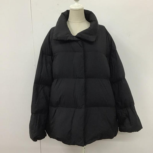 ユニクロ UNIQLO ジャケット、上着 ジャンパー、ブルゾン 211-461276 パウダーソフトダウンジャケット ジップアップジャケット アウター XL 無地 黒 / ブラック /  レディース USED 古着 中古 10110223