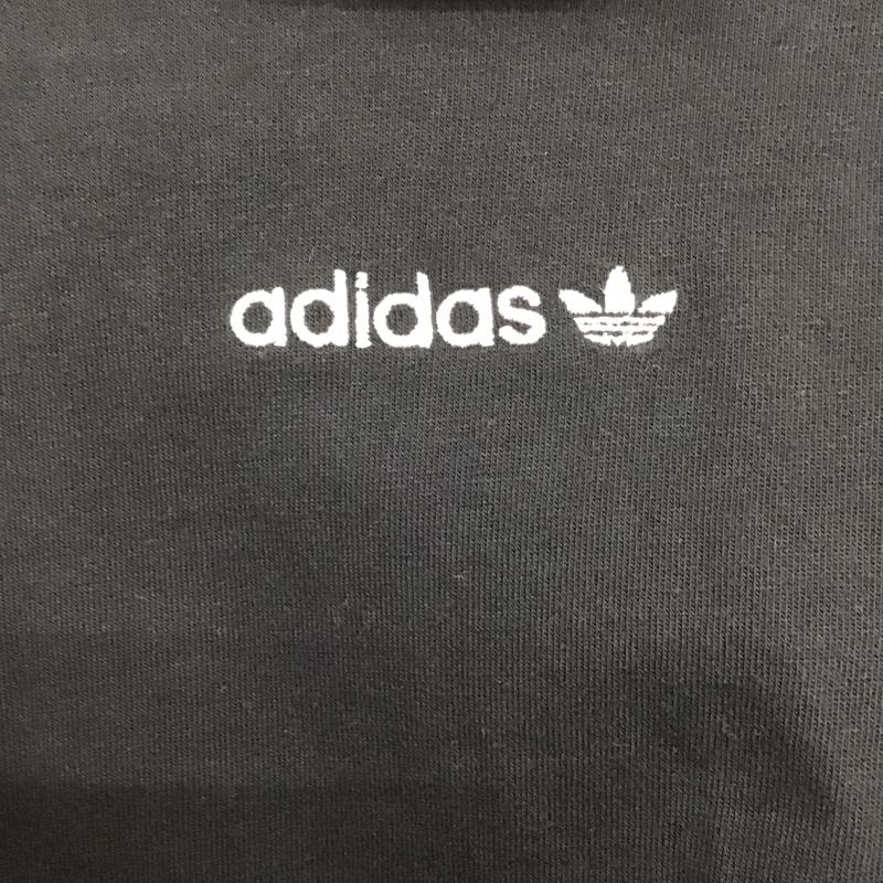 アディダス adidas Tシャツ 半袖 半袖カットソー プリントTシャツ クルーネックカットソー ロゴ、文字 黒 / ブラック /  メンズ USED 古着 中古 10133716