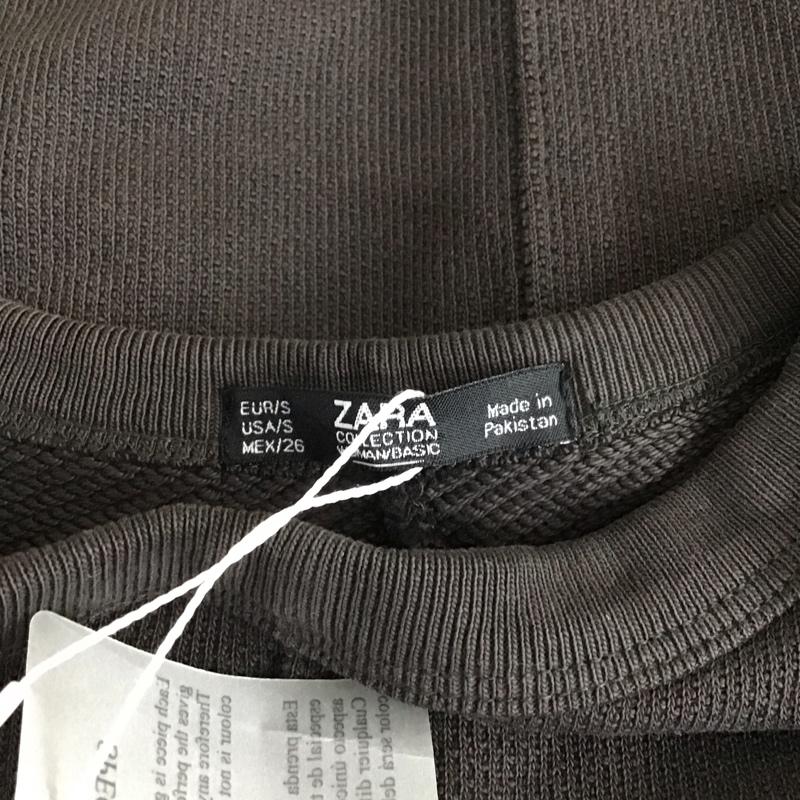 ザラ ZARA ワンピース ひざ丈スカート S 無地 チャコールグレー / チャコールグレー /  レディース USED 古着 中古 10120277