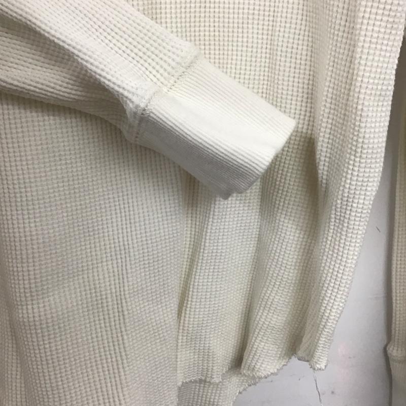 フルーツオブザルーム FRUIT OF THE LOOM カットソー 長袖 長袖カットソー 無地カットソー クルーネック ワッフル M 無地 白 / ホワイト /  メンズ USED 古着 中古 10143460