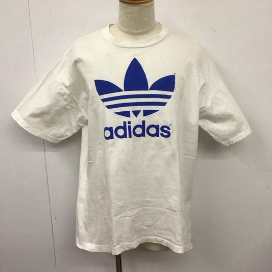 アディダス adidas Tシャツ 半袖 半袖カットソー プリントTシャツ クルーネックカットソー 80s L プリント 白 / ホワイト /  メンズ USED 古着 中古 10126665