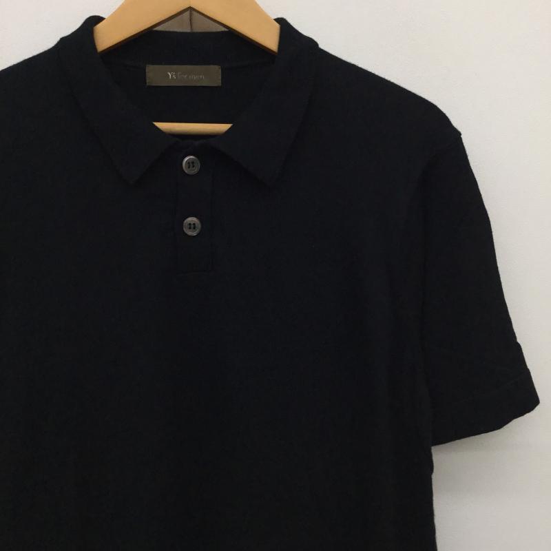 ワイズフォーメン Y s for men ポロシャツ 半袖 無地 黒 / ブラック /  メンズ USED 古着 中古 10139002