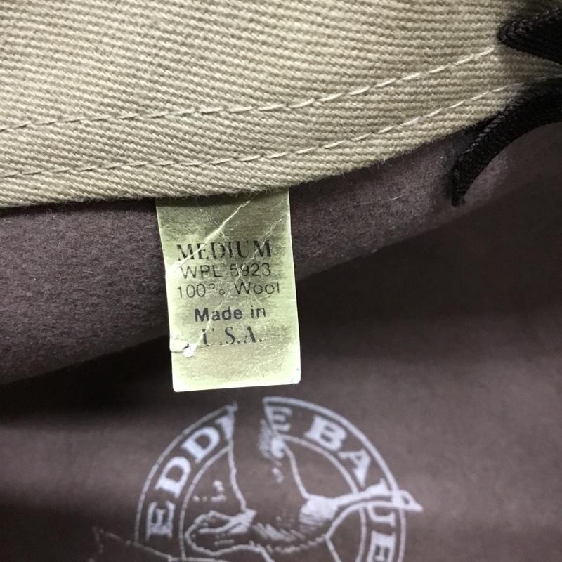 エディーバウアー Eddie Bauer 帽子 ハット WPL5923 ウール 中折れハット フェルトハット USA製 ロゴ、文字 ベージュ / ベージュ /  メンズ USED 古着 中古 10119106
