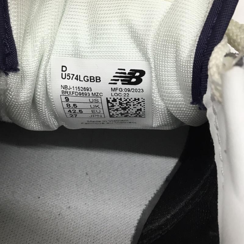 ニューバランス New Balance スニーカー スニーカー U574LGBB 27cm 27.0cm ロゴ、文字 紺 / ネイビー / X 白 / ホワイト /  メンズ USED 古着 中古 10117622