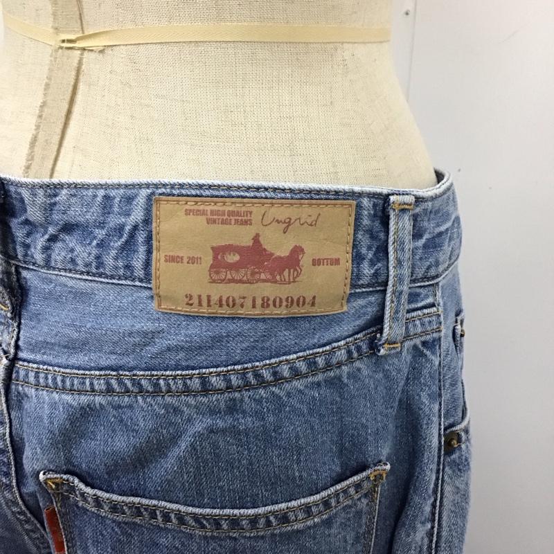 アングリッド Ungrid パンツ デニム、ジーンズ 112242419701-03 ハイウエストオーガニックコットンルーズデニム 26インチ 無地 青 / ブルー /  レディース USED 古着 中古 10118713