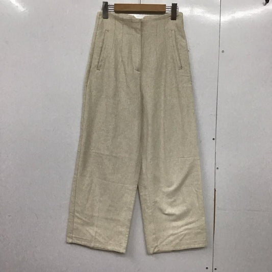 ザラ ZARA パンツ ワークパンツ、ペインターパンツ ワイドパンツ カジュアルパンツ ストレッチパンツ S 無地 アイボリー / アイボリー /  レディース USED 古着 中古 10145182