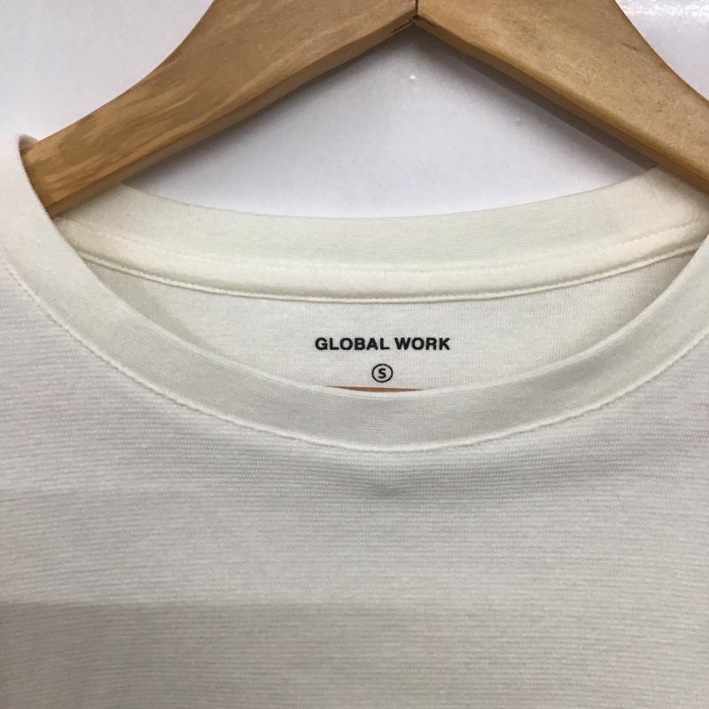 グローバルワーク GLOBAL WORK カットソー 長袖 長袖カットソー 無地カットソー クルーネック S 無地 白 / ホワイト /  メンズ USED 古着 中古 10143231