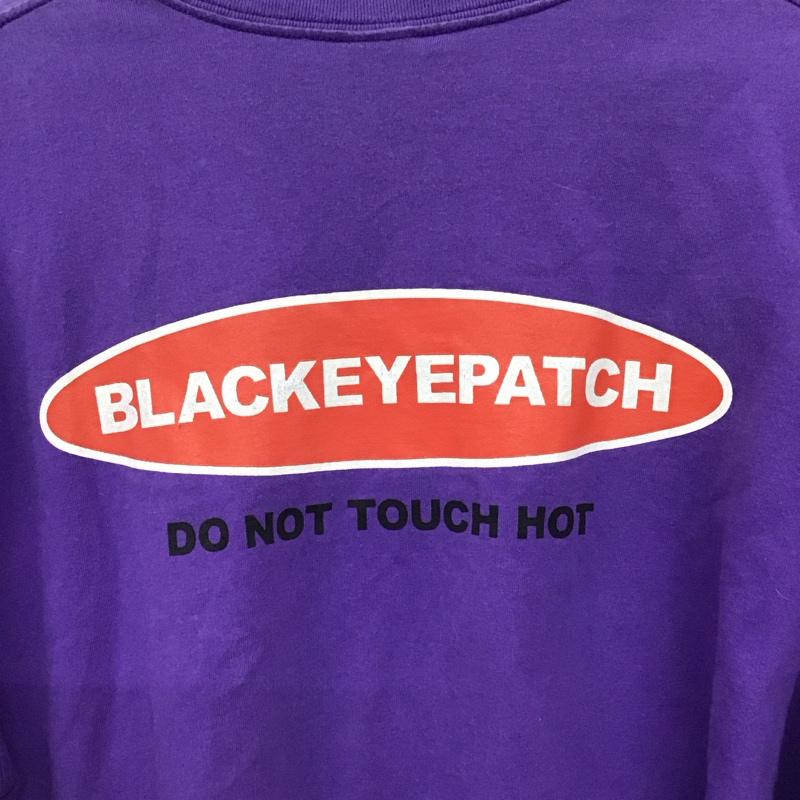 ブラックアイパッチ Black eye patch カットソー 長袖 長袖カットソー クルーネックカットソー プリントカットソー XL ロゴ、文字 紫 / パープル /  メンズ USED 古着 中古 10150385