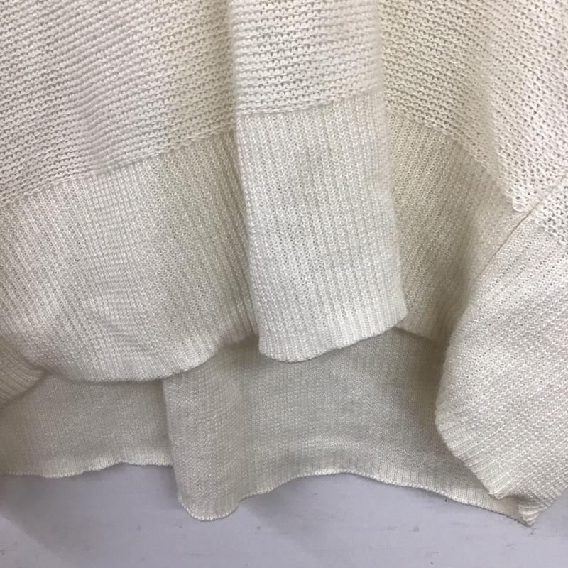 マカフィー MACPHEE ニット、セーター 長袖 S 無地 白 / ホワイト /  レディース USED 古着 中古 10140677