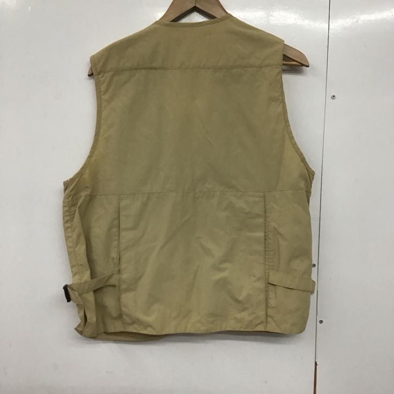キャンプセブン CAMP7 ベスト ベスト ジップアップベスト ノースリーブカットソー アウター M ロゴ、文字 ベージュ / ベージュ /  メンズ USED 古着 中古 10141358