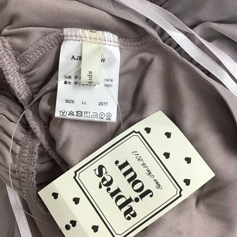 アプレジュール apres jour ワンピース ロングスカート シアー ティアード キャミOP タグ付き LL 無地 紫 / パープル /  レディース USED 古着 中古 10115485