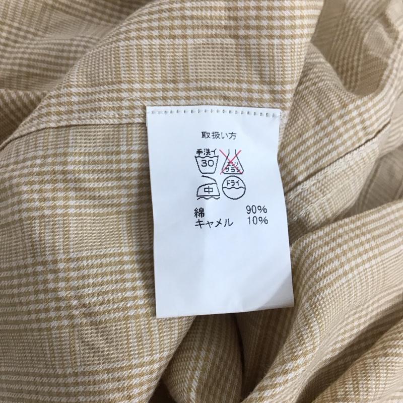 ブルックスブラザーズ BROOKS BROTHERS シャツ、ブラウス 長袖 ボタンダウン M チェック 白 / ホワイト / X ベージュ / ベージュ /  メンズ USED 古着 中古 10111252