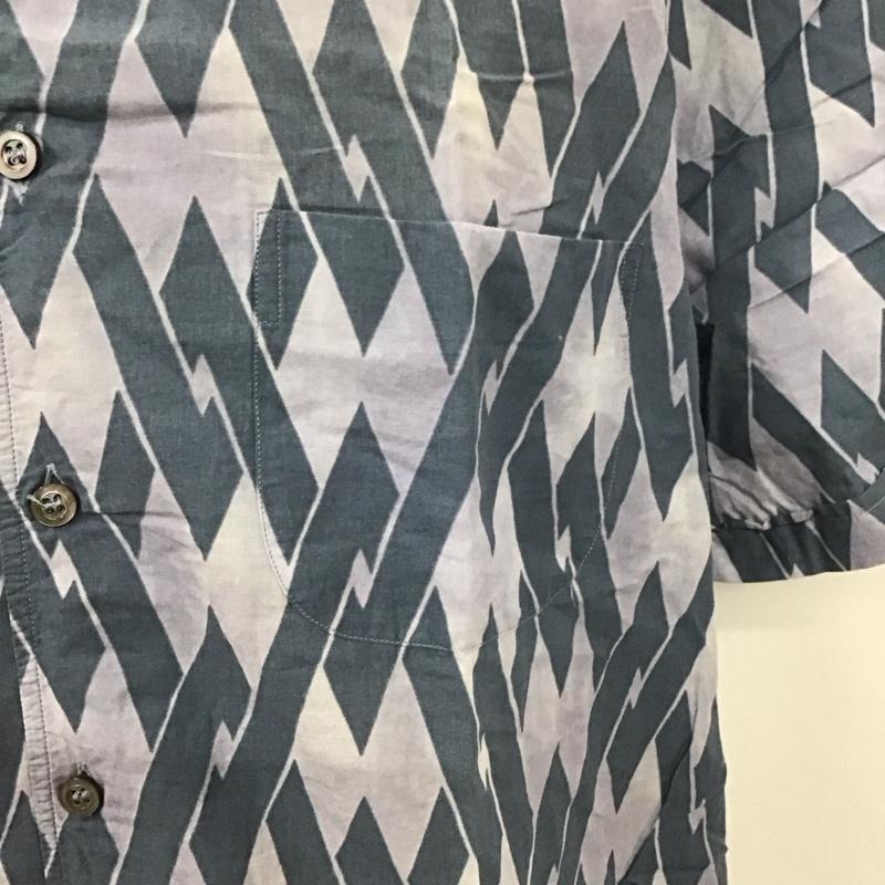 アルマーニコレッツォーニ ARMANI COLLEZIONI シャツ、ブラウス 半袖 半袖シャツ カラーシャツ 半袖カットソー プリントシャツ XXL 総柄 紺 / ネイビー / X 紫 / パープル /  メンズ USED 古着 中古 10107472