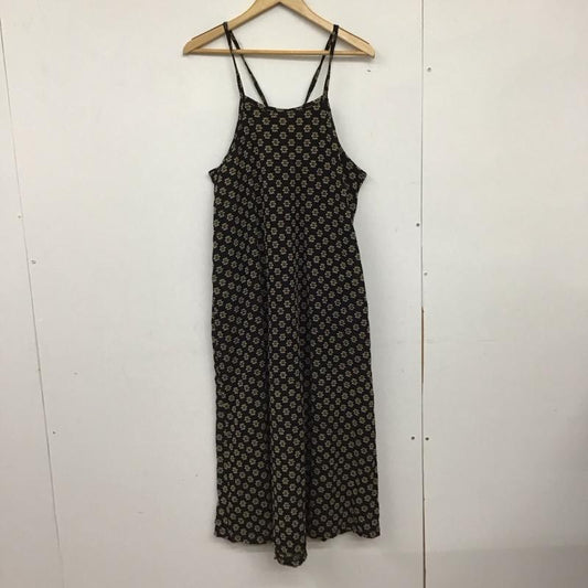 フリークスストア FREAK S STORE ワンピース ロングスカート ノースリーブロングワンピース フレアスカート FREE 総柄 黒 / ブラック /  レディース USED 古着 中古 10149689