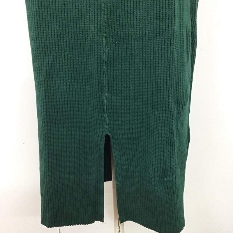 ローリーズファーム LOWRYS FARM スカート ロングスカート LFM50003TS ヘンケイワッフルカットスカート L 無地 緑 / グリーン /  レディース USED 古着 中古 10122452