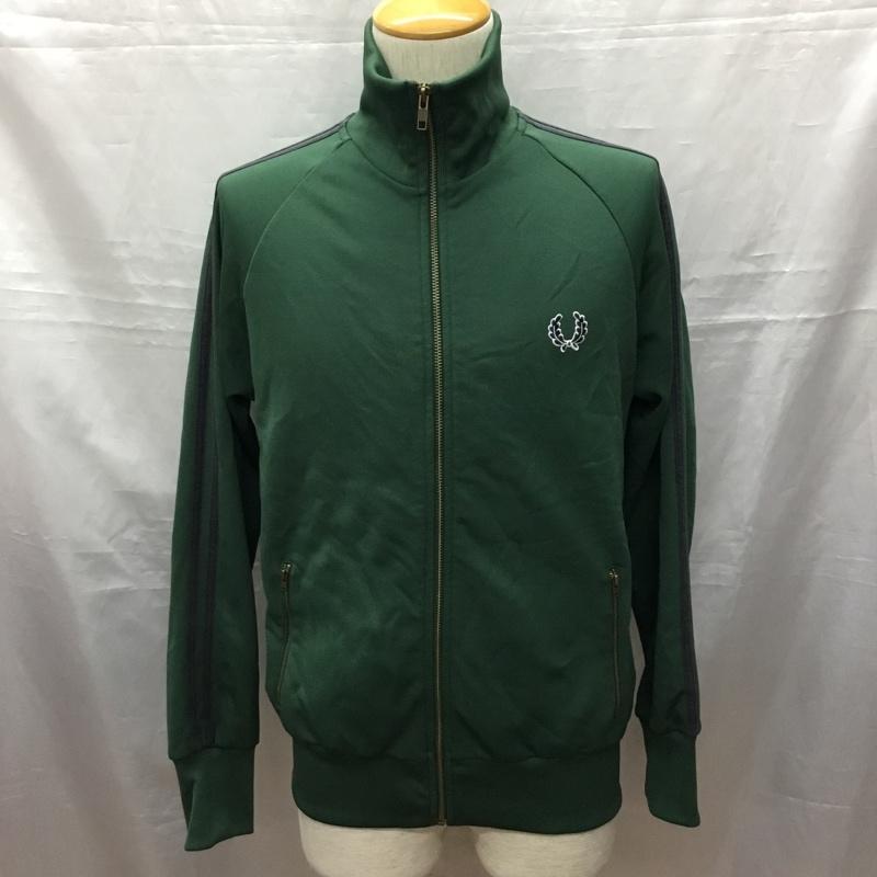 フレッドペリー FRED PERRY ジャケット、上着 ジャンパー、ブルゾン ジップアップジャケット ジャンパー ジャケット カジュアルジャケット ジャージ M ロゴ、文字 緑 / グリーン /  メンズ USED 古着 中古 10116598