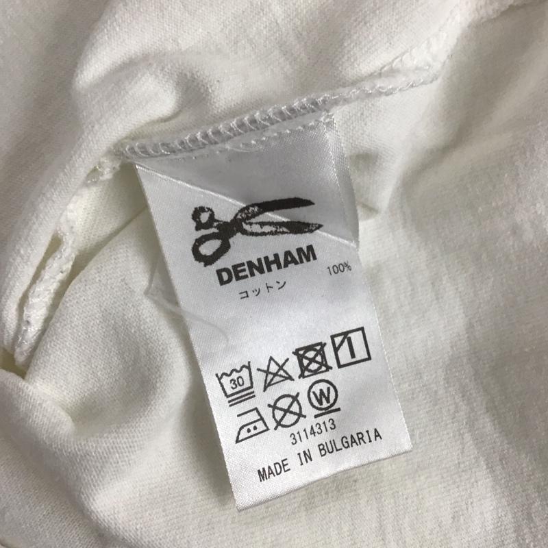 デンハム DENHAM Tシャツ 半袖 半袖カットソー プリントTシャツ クルーネックカットソー S プリント 白 / ホワイト /  メンズ USED 古着 中古 10130942