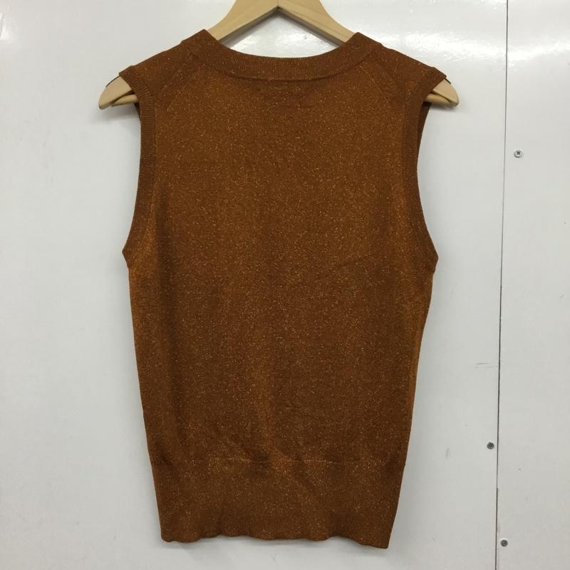 ビューティアンドユースユナイテッドアローズ BEAUTY&YOUTH UNITED ARROWS トップス トップス 1618-105-0316 ラメノースリーブニット 無地 茶 / ブラウン /  レディース USED 古着 中古 10144664