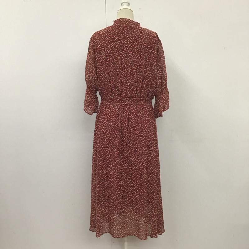 マジェスティックレゴン MAJESTIC LEGON ワンピース ひざ丈スカート 1085065220 ミニフラワーワンピース M 花柄 赤 / レッド /  レディース USED 古着 中古 10114017
