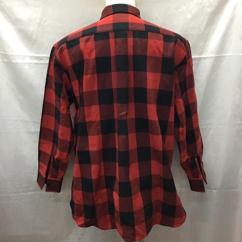 イーハトーブ IHATOV シャツ、ブラウス 長袖 la-s004-tma001 CHARVETSHIRT 長袖シャツ カラーシャツ ポケットシャツ チェックシャツ S チェック 黒 / ブラック / X 赤 / レッド /  メンズ USED 古着 中古 10112333