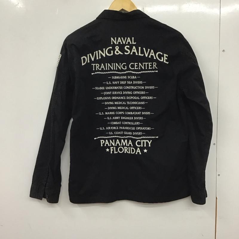 アヴィレックス AVIREX シャツ、ブラウス 長袖 長袖シャツ ミリタリーシャツ カラーシャツ M ロゴ、文字 黒 / ブラック /  メンズ USED 古着 中古 10135878