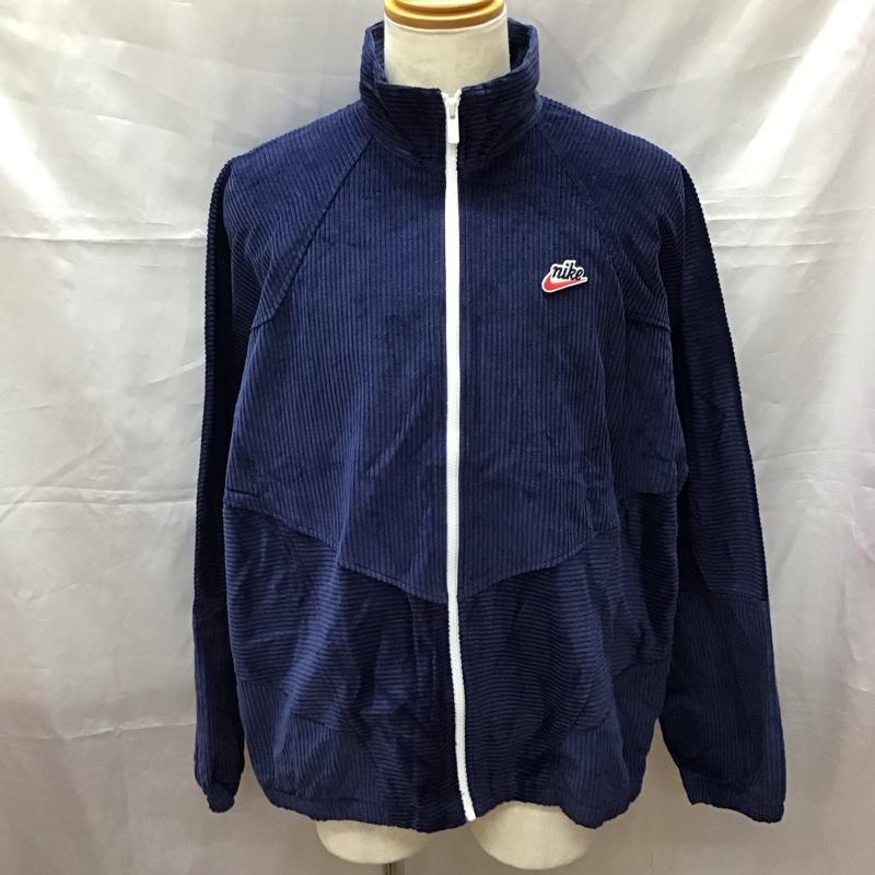 ナイキ NIKE ジャケット、上着 ジャケット、ブレザー da0032-410 スウィングトップ ジャケット コーデュロイジャケット XL ロゴ、文字 紺 / ネイビー /  メンズ USED 古着 中古 10114370