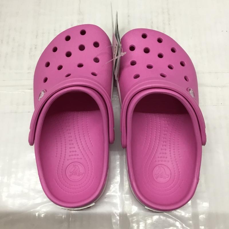 クロックス crocs シューズ シューズ 204537-6U9 Crocband Clog K 20cm キッズ サンダル 20.0cm ロゴ、文字 桃 / ピンク /  ガールズ USED 古着 中古 10110666