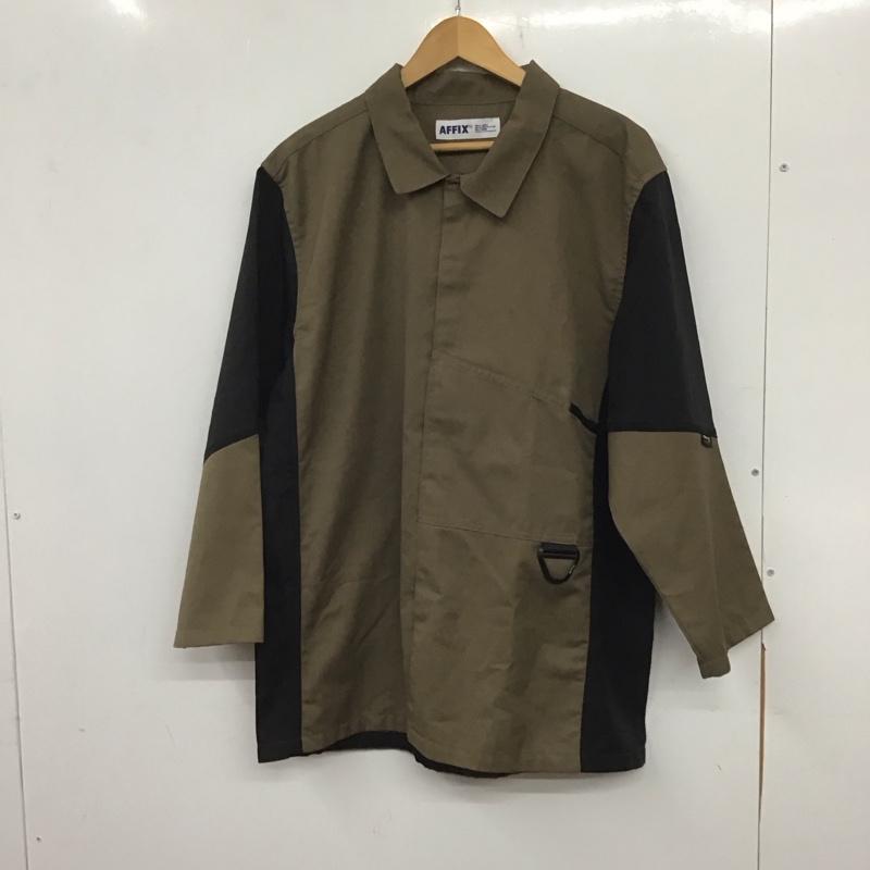 アフィックス Affix ジャケット、上着 ジャケット、ブレザー 長袖ジャケット アウター 前ボタン カラージャケット 無地 カーキ / カーキ /  メンズ USED 古着 中古 10139306