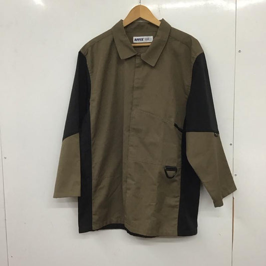 アフィックス Affix ジャケット、上着 ジャケット、ブレザー 長袖ジャケット アウター 前ボタン カラージャケット 無地 カーキ / カーキ /  メンズ USED 古着 中古 10139306