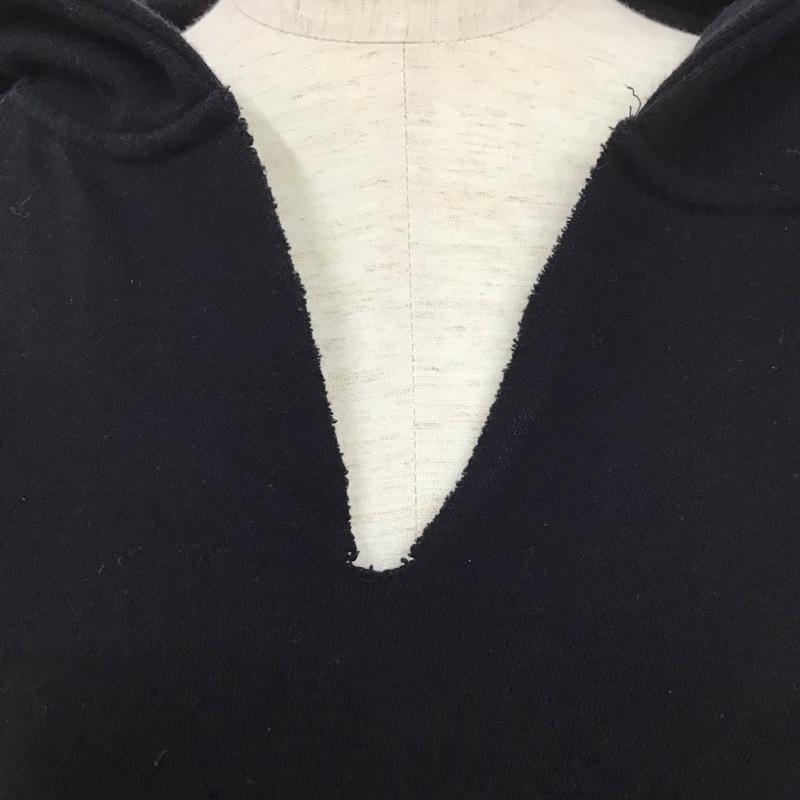 アズールバイマウジー AZUL BY MOUSSY パーカー 長袖 250CSZ80-014I V CUT OVERHOODIE M 無地 黒 / ブラック /  レディース USED 古着 中古 10128227