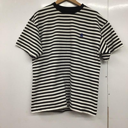 ソフネット SOPHNET. Tシャツ 半袖 半袖カットソー プリントTシャツ クルーネックカットソー L ボーダー柄 白 / ホワイト / X 黒 / ブラック /  メンズ USED 古着 中古 10145356